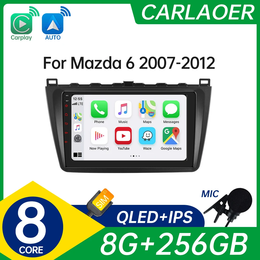 Автомагнитола 2 din на Android для Mazda 6 Ⅱ GH 2007-2012, видео, стерео,  GPS, без DVD | AliExpress