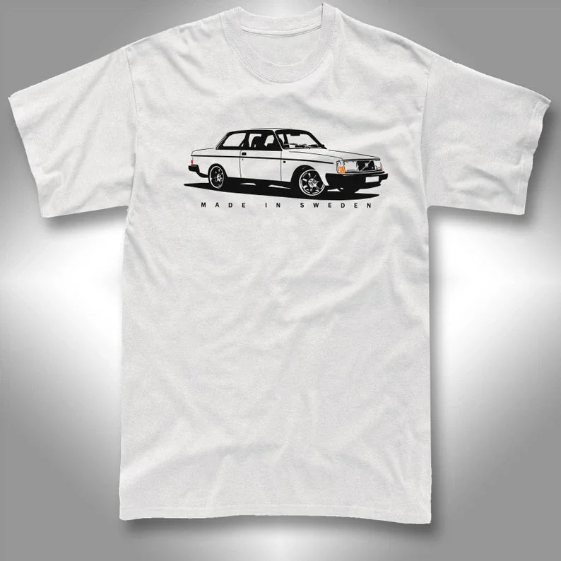 Футболка женская с принтом volvos 242 хлопок дышащая коротким рукавом