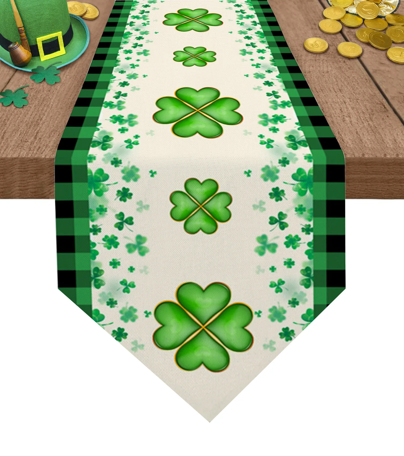 

St. Patrick'S Day Shamrock Table Runners for Wedding Dinning Table Decorations Tablecloth for Home Table Coffee Table Mat
