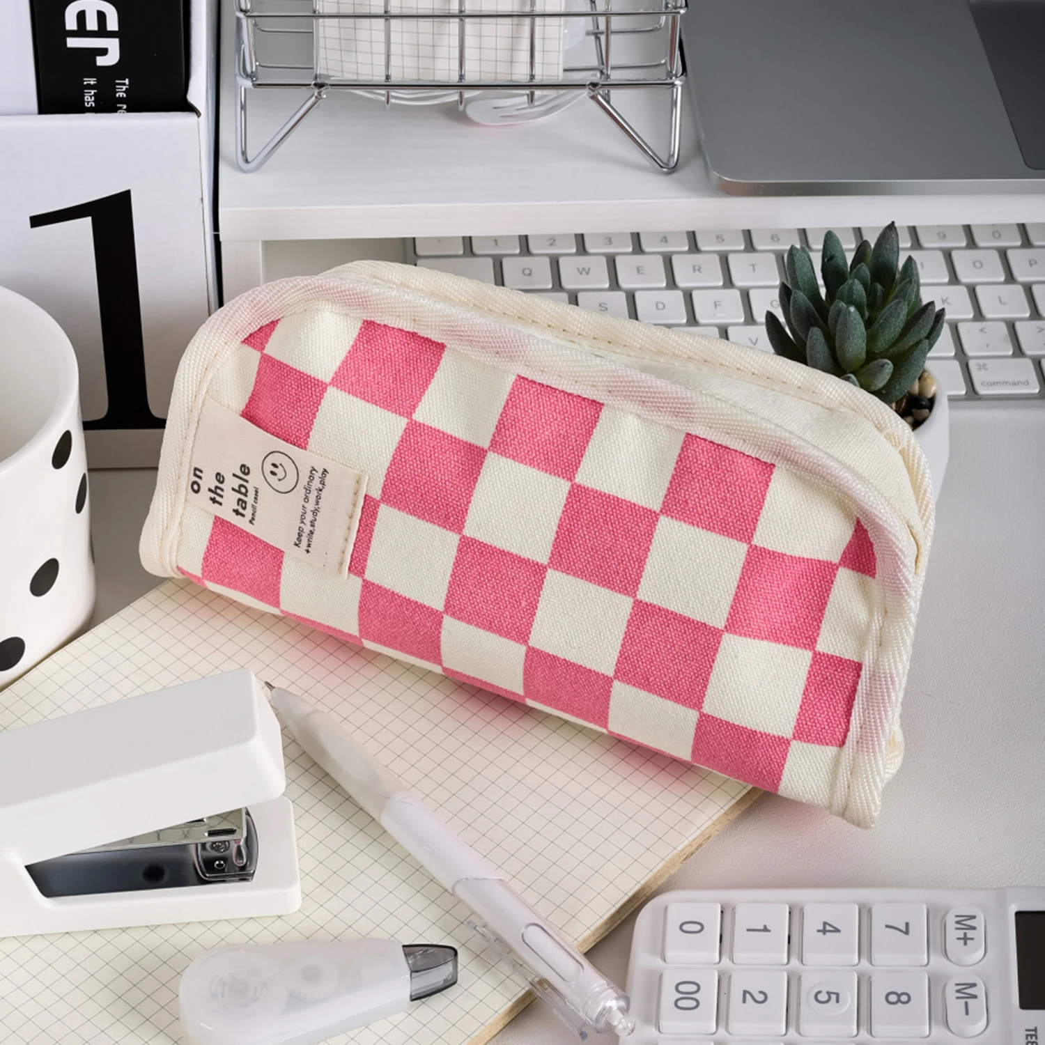 

Холщовый пенал XIALUOSHAN с шахматным узором