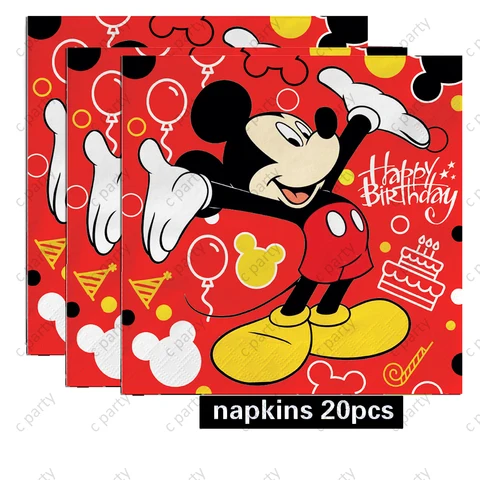 Одноразовый набор посуды Disney Mickey Mouse для вечеринки на 8 человек