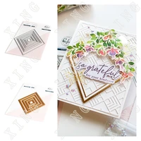2022 new layering nested diamonds cutting dies hot foil diy scrapbooking greeting card paper crafts decoration embossing molds