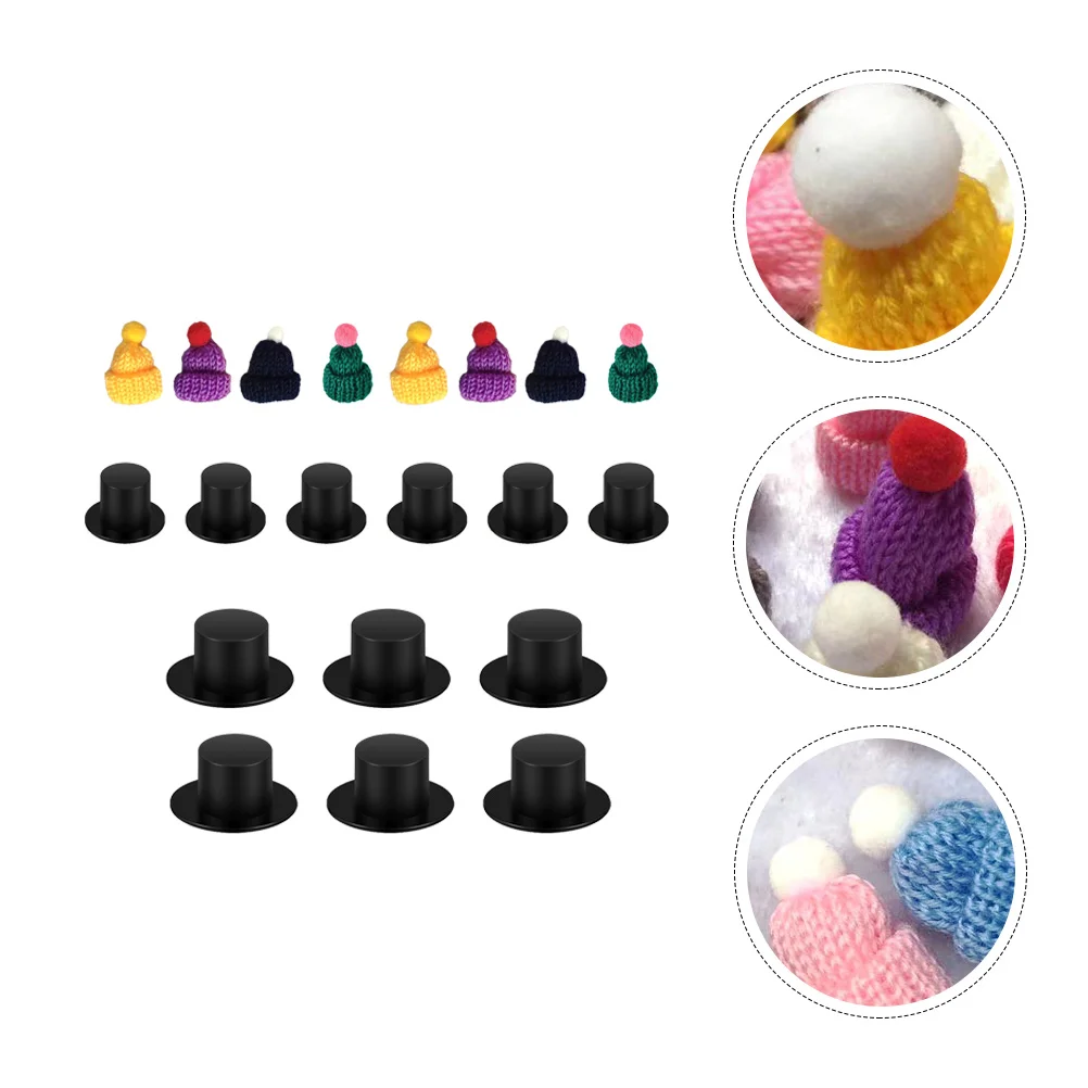 

Hats Hat Minichristmas Knit Craftsdiy Gadget Makingsanta Smallknitting Kit Material Snowman Supply Cowboyminiature Snow Little