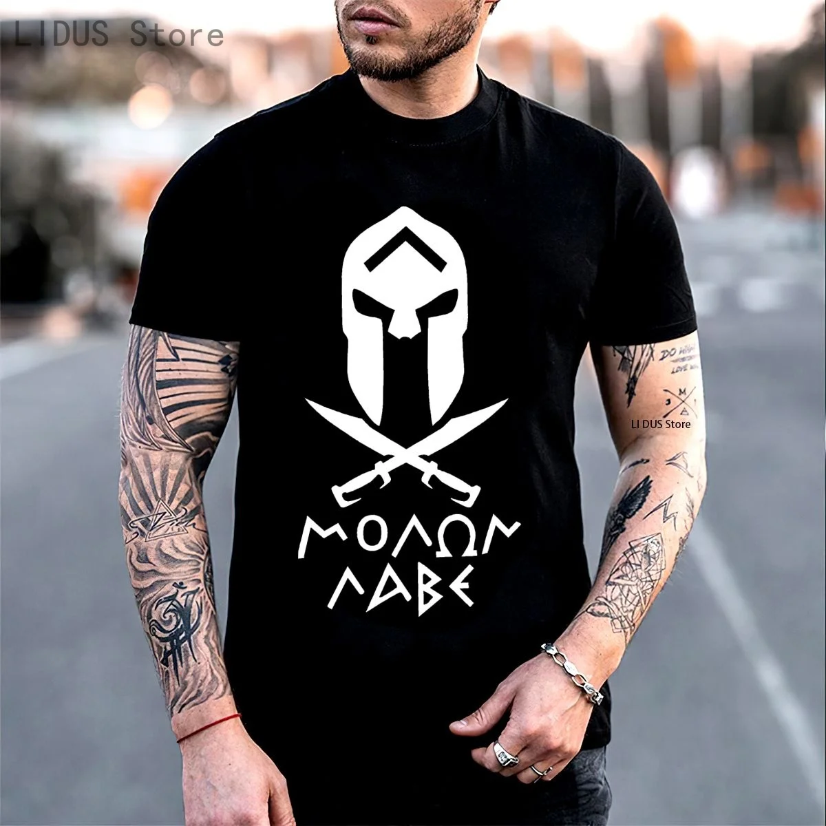 

Molon Labe Spartan Sword 2nd Amendment Gun T Shirt Print Both Sides