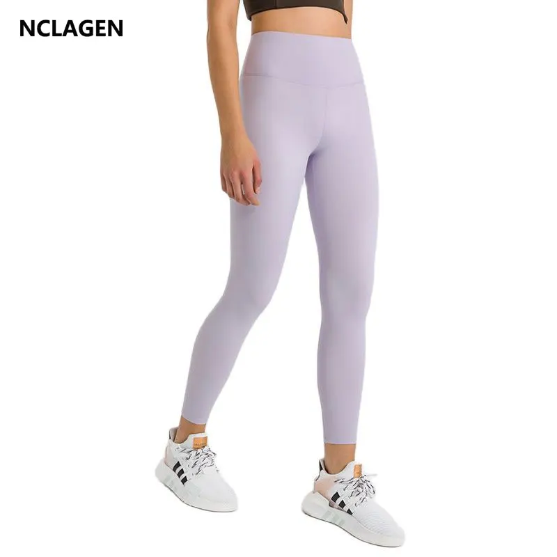 

NCLAGEN женские леггинсы без ощущения приятные на ощупь кожаные штаны для йоги эластичные с высокой талией устойчивые к приседаниям тонкие тренировки тренажерный зал леггинсы для фитнеса