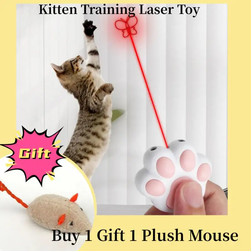 

Funny Kitten Training Laser Toy USB Rechargeable Multifunctional Pet Laser Toy Pet Laser Toy With Multiple Patterns Pet Supplies