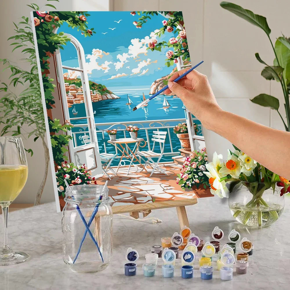 124108 Ручная роспись граффити своими руками островных пейзажей подарочный набор