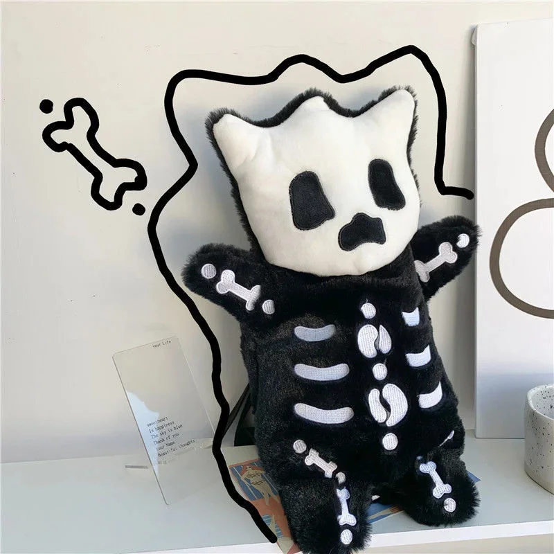 

Harajuku Fashion Backpack Female Gothic Individuality Skull Embroidery Women's Bag 2022 Trend Plush Doll Bolso Mujer