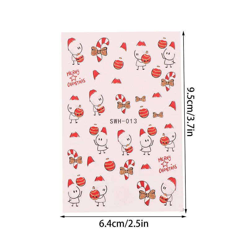 Радужные фейерверки наклейки для дизайна ногтей 3D зимний Новый год красочный