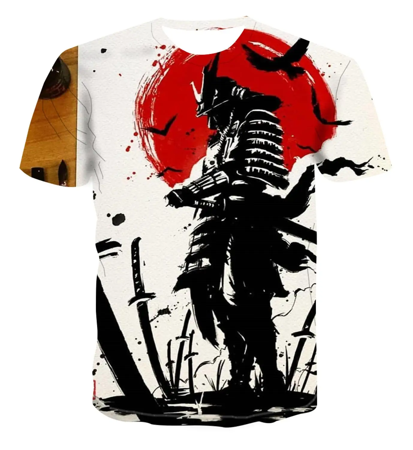 

Anime T-shirt Samurai 3D Print Men Women Fashion Short Sleeve T Shirt Kids Boy Girl Harajuku Hip Hop Streetwear Ninja Tees Tops