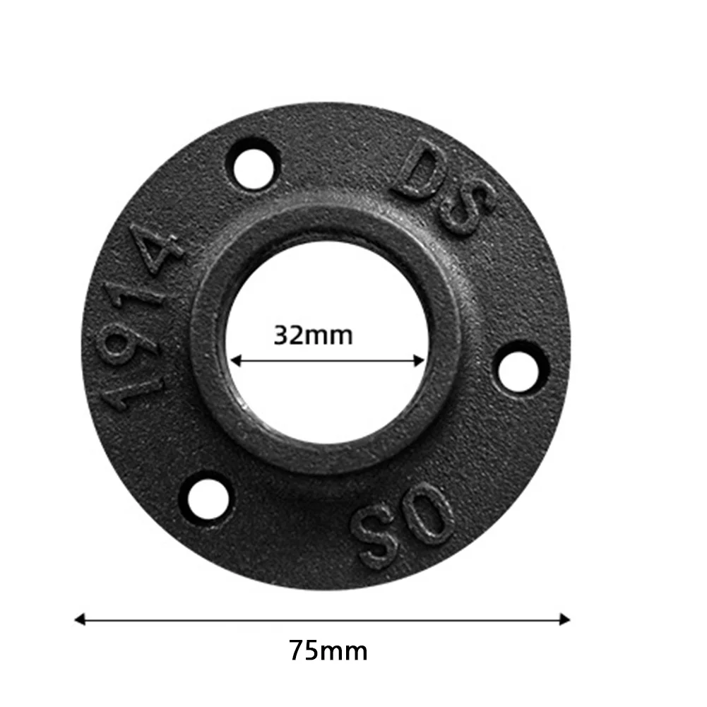 

10pcs Tool Flange Pipe Fittings Durable Antique Threaded Adapter Accessories Floor Hardware Wall Mount Replacement Cast Iron