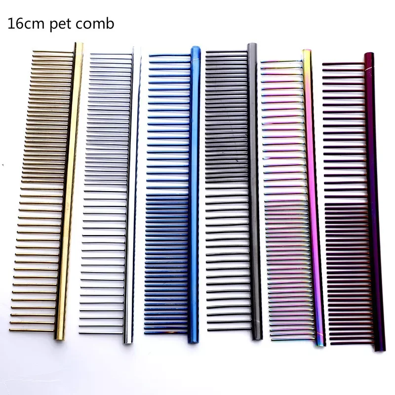 

1PCS 16cm High Quality Pet Comb Professional Steel Grooming Comb Cleaning Hair Trimmer Brush Pet Dog Cat Accessories