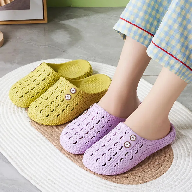 Women Hole Shoes Summer Non-slip Couples Sandals Girl Beach Shoes Home Slippers Outdoor Personalized Sandals Women Slippers
