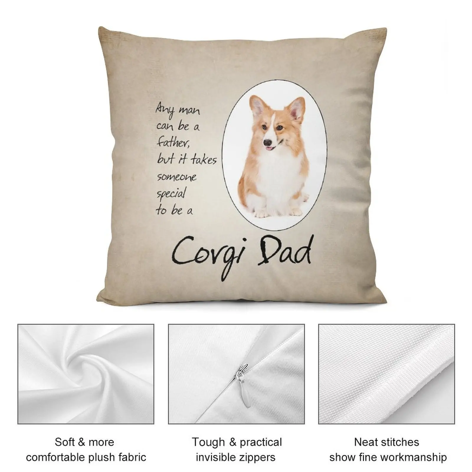 Подушка для дивана Corgi Dad подушка наволочка