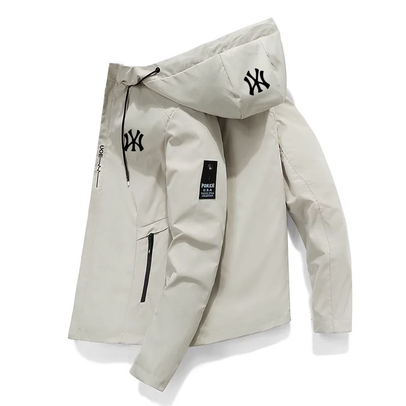 

2023 куртка-бомбер мужская брендовая ветрозащитная куртка на молнии Весна и Осень Повседневная Рабочая куртка модная спортивная куртка