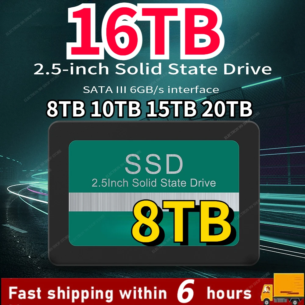 

8TB 4TB 120GB High Speed New 2023 SSD 128GB SATA3 2.5 Inch 500GB 1TB 2TB Hard Drive Solid State Disk HD HDD for Desktop Laptop