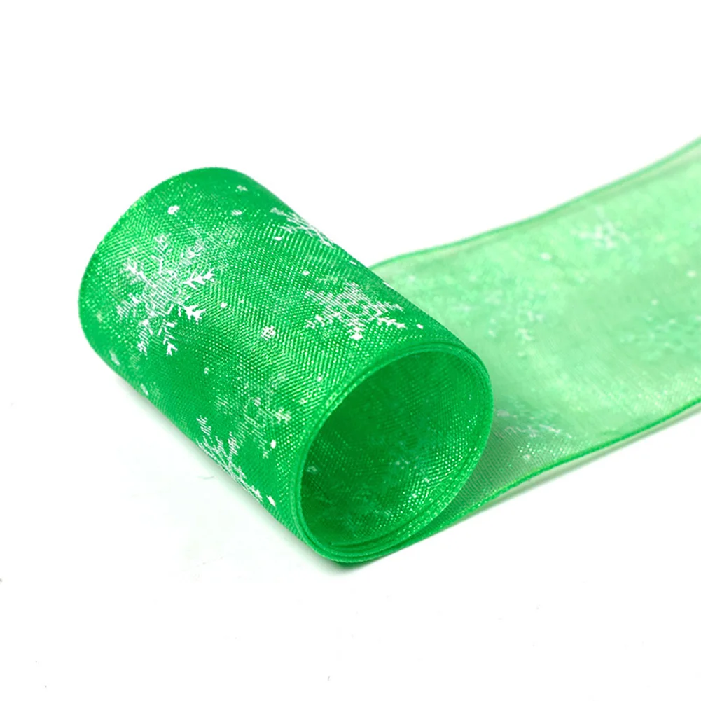 

Wired Edge Christmas Ribbon Fitting Gift Wrap Nylon Part Presents Craft Replacement Tool Tree Decoration 40mm*23M