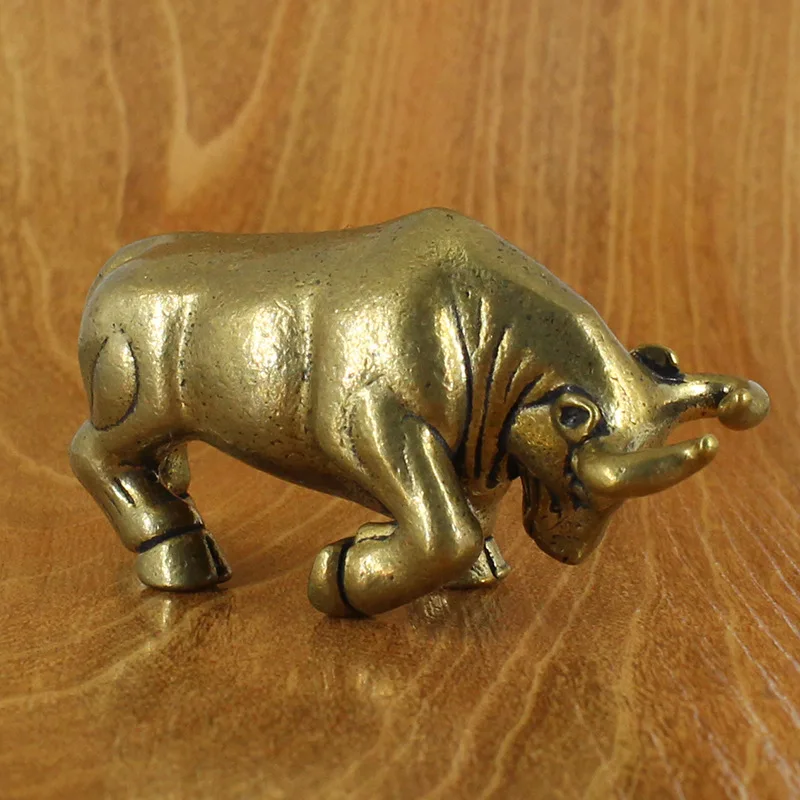 Новинка латунная металлическая фигурка Bullfighting украшение для стола домашний