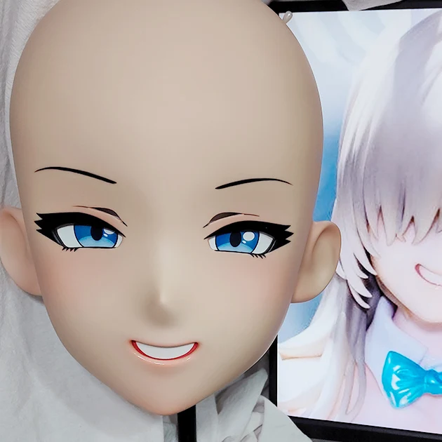 

(KMY185)Customize Character Female/Girl Resin Kig Full/Half Head With Lock Anime Cosplay Japanese Animego Kigurumi Mask