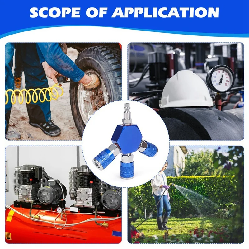 3-ходовой пневматический коллектор NPT 1/4 дюйма промышленные быстроразъемные