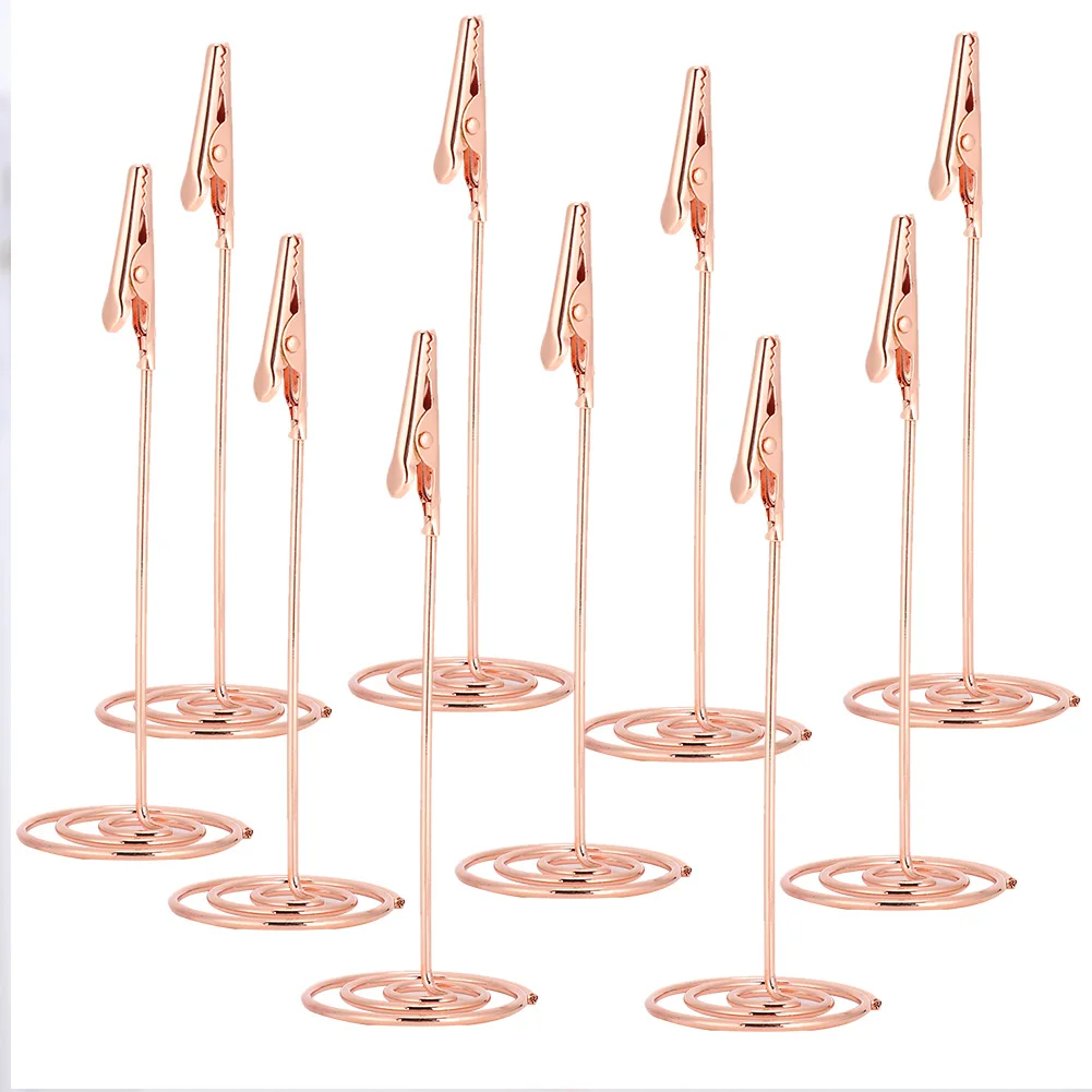 

10pcs Card Holder Memo Holder Clip Desktop Name Card Holder Memo Photo Clip
