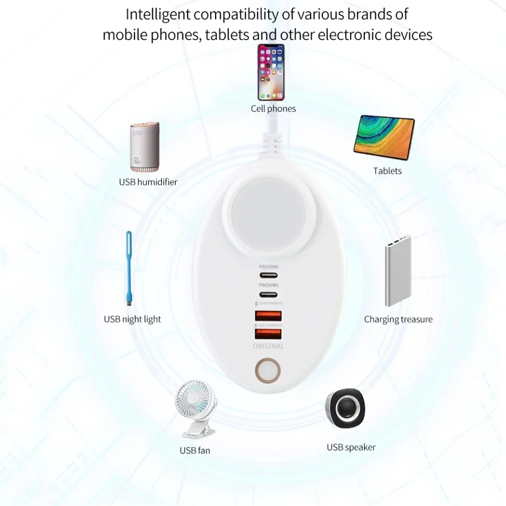 USB-концентратор с 4-портовым зарядным устройством зарядная станция несколькими
