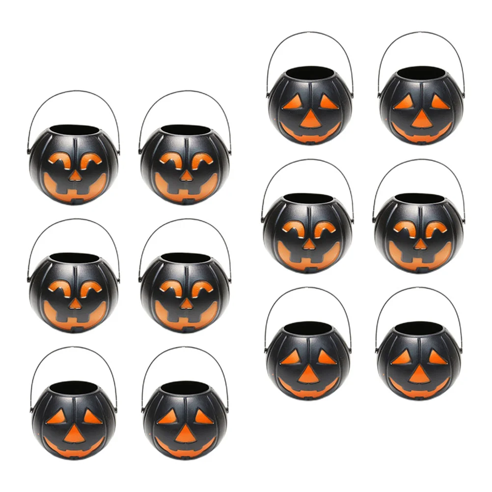 

Bucket Pumpkin Candy Buckets Treat Trick Or Holder Cauldronpail Mini Decorationsparty Basket Witch Container Goodie Bowljack