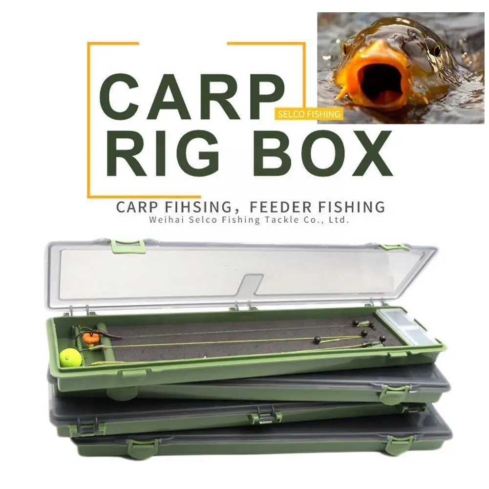 1 Pc Carp Fishing Tackle Box Stiff Hair Rig Board With Fishing Carp Box Tackle Rig Pins Box Q6W2