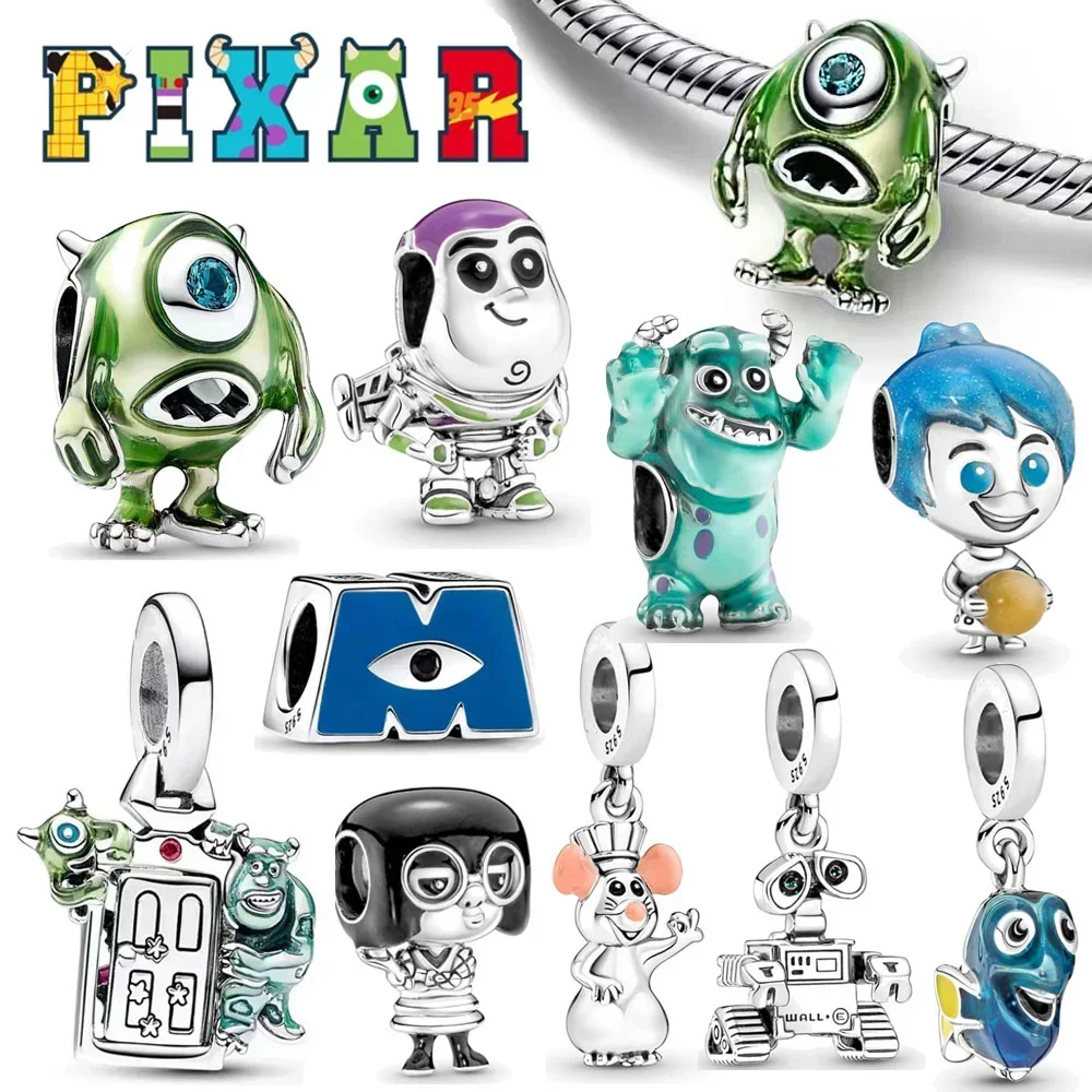 Disney's brand new 925 silver green Cyclops Giant Bead for women high-end exquisite jewelry gift bead