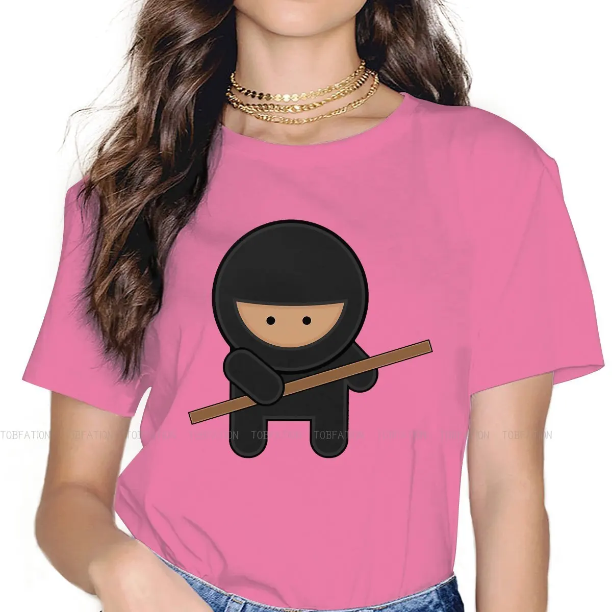 

Маленькая футболка ниндзя 5XL, приключения Джеки Чан, американская креативная Повседневная футболка, женская футболка, специальная идея для ...