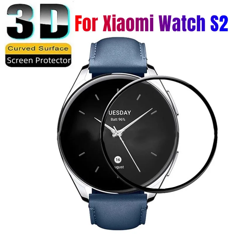 

2 шт 3D изогнутое стекло для Xiaomi Watch S2 46 мм 42 мм Полная защита экрана для Xiaomi Watch S1 mi watch s2 защитная пленка