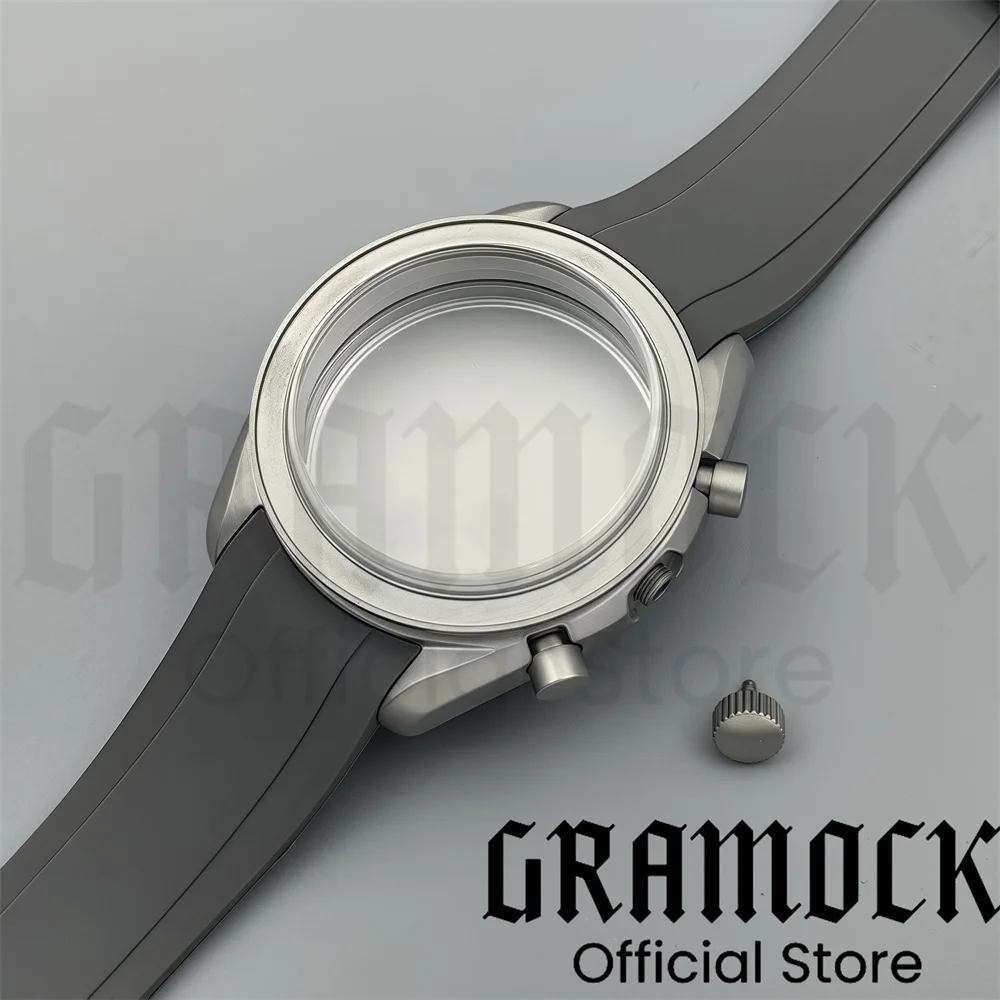 Gramock новый 40 мм VK63 титановый корпус для часов синий зеленый черный серебряный вставка с покрытием стеклом для кварцевого хронографа VK63 (art.: 3920cb26dcfce) - 3920cb26dcfce