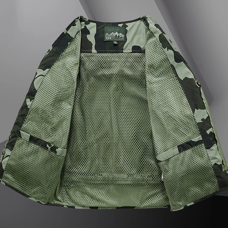 Мужской Камуфляжный кардиган без рукавов размеры до 5XL