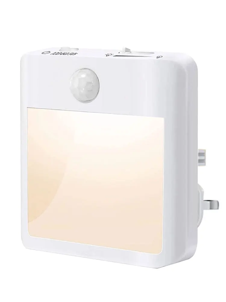 2 шт. ночник теплый белый автоматический датчик настенная вилка для спальни с