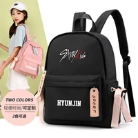 kpop stray kids sheng min bow backpack fashion backpack student travel mens and womens large capacity gift felix fan collectio