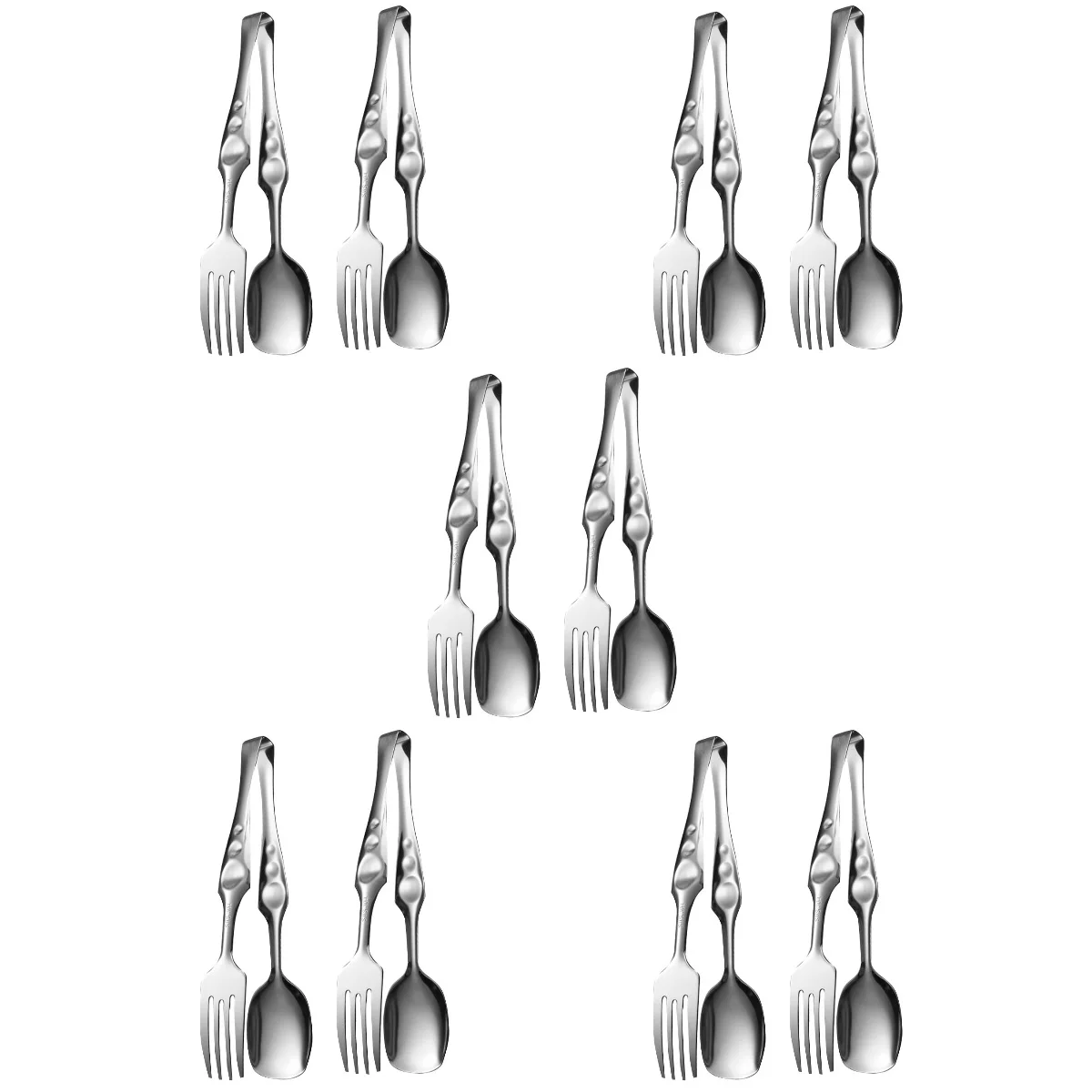 

10 Pcs Tong BBQ Accessory Multi-function Cooking Tong Convenient Food Tong for Barbecue Food Grilling