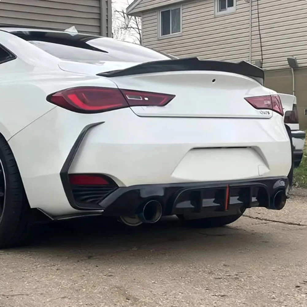Фото Для Infiniti Q60 Q60S CV37 2.0T 3.0T 2-дверное купе 15-22: Задний спойлер HighKick в стиле PSM, обвес, тюнинг-комплект №5