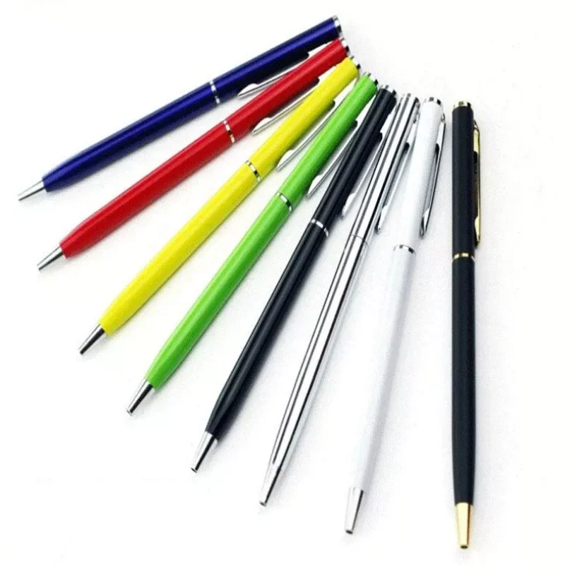 

1 Pc High Quality Core Metal Ballpoint Pen Rotating Metal Old Oil Pen School Stationery Multicolor