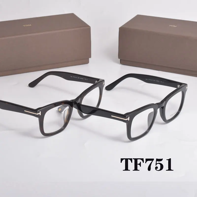 Optical Glasses Frame Men TF751 Square Eyeglasses Women Acetate Myopia Prescription Retro Spectacle Frames Reading Clear Lenses