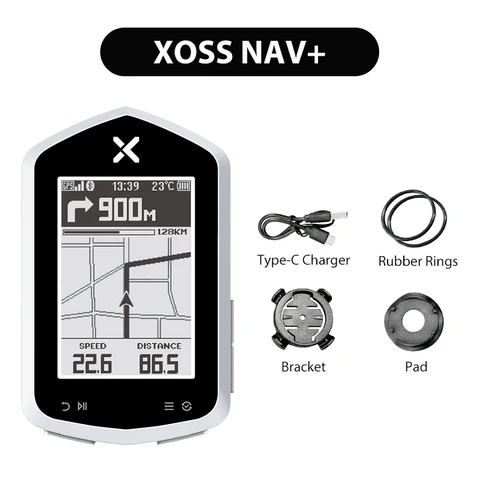 Велосипедный компьютер XOSS NAV Plus, беспроводной Велосипедный GPS Спидометр, карта навигации, Водонепроницаемый Bluetooth ANT + скорость педалирования