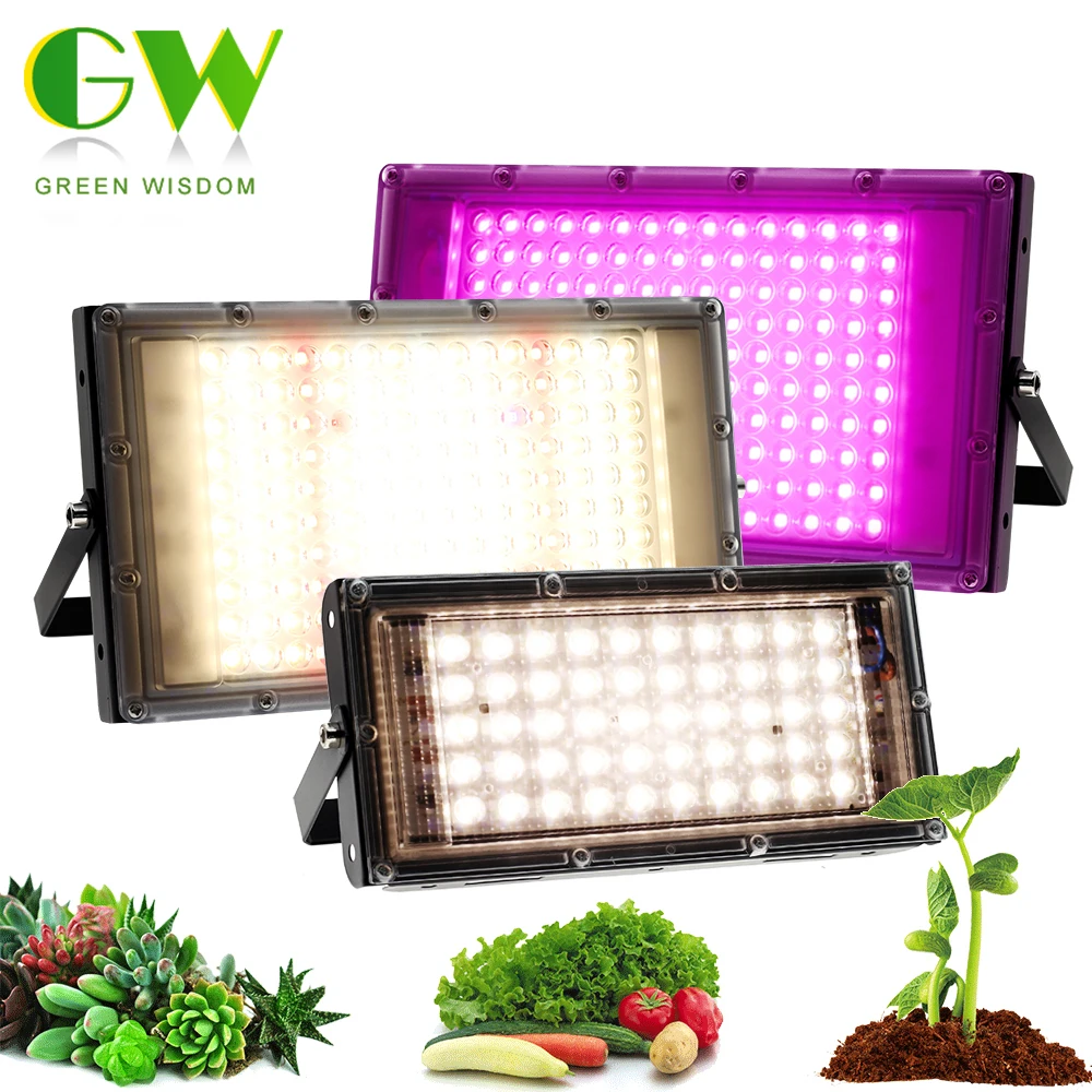 50w 100w 300w Plant Growing Lamps + Eu Plug Sunlight Phyto Lamp For Greenhouse Indoor Veg And Bloom