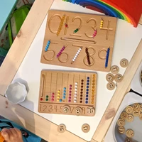 montessori math toys wooden mathematics materials beads number board learning educational toys for children 3 years e1364h