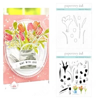 arrival 2022 newest totally tulips dies stamps diy scrapbooking cut die paper craft coloring decor knife mould
