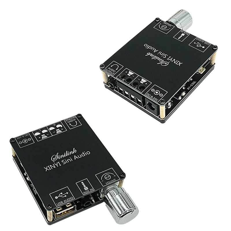 

2X XY-C50L MINI Bluetooth 5.0 Wireless Audio Digital Power Amplifier Stereo Board 50Wx2 Amplificador 3.5MM USB