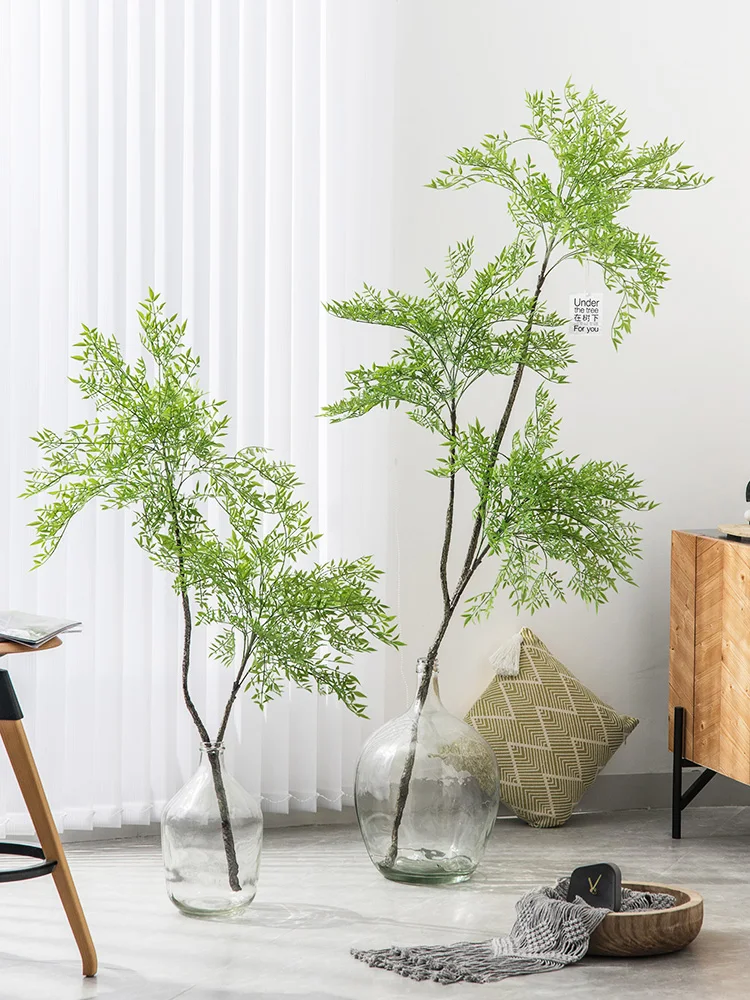 

Искусственные зеленые растения в скандинавском стиле, Японские Бамбуковые искусственные растения Mazumu Nantian, магазин одежды, зеленые растени...