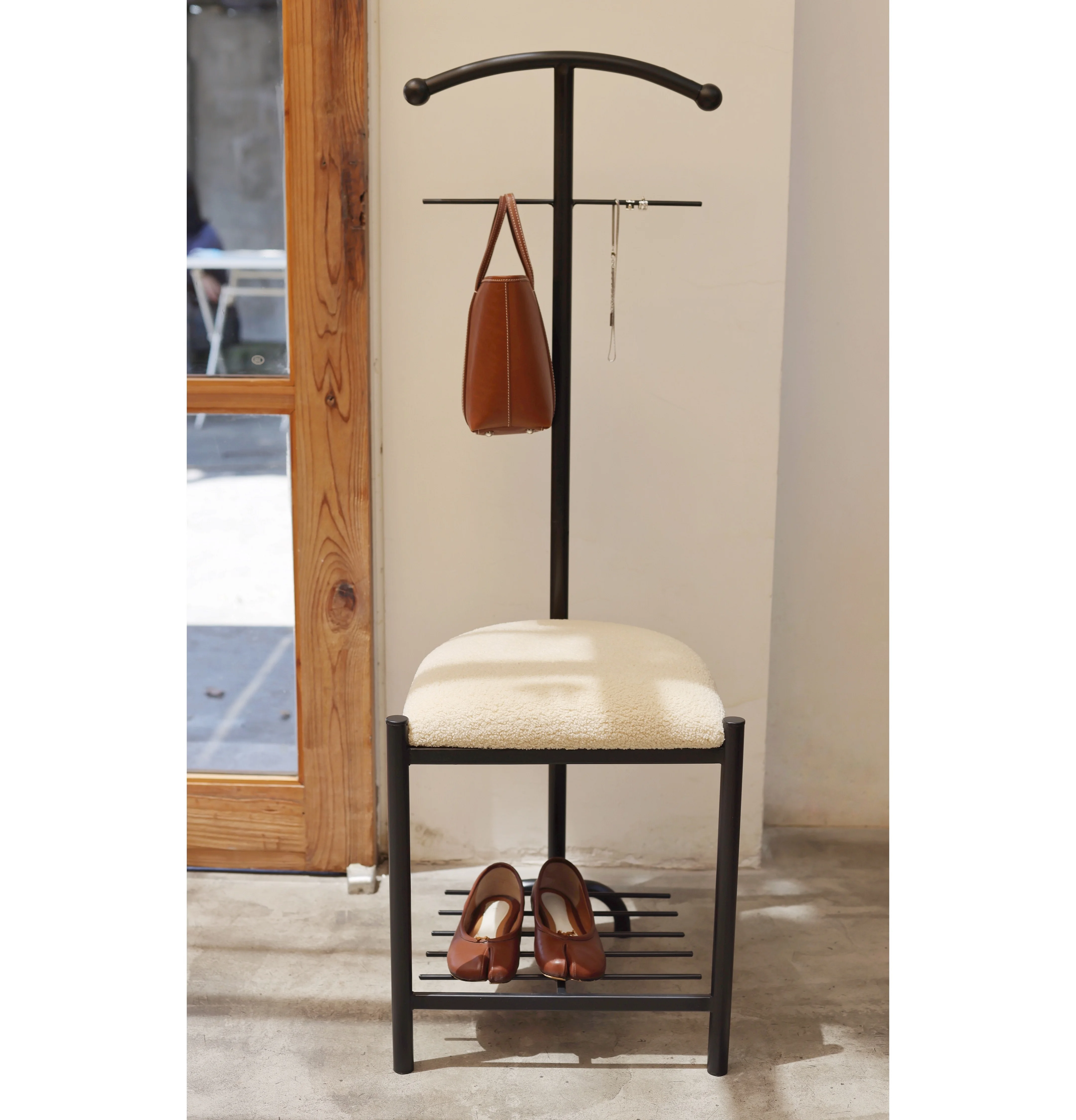 

Coat Rack Minimalistic Shoe Changing Stool Entrance Entrance