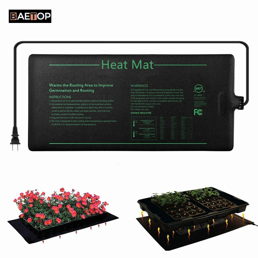 Small Large Durable Waterproof Seedling Heat Mat Warm Hydroponic Heating Pad for Seed Start Greenhouse Rooting Germination Kit