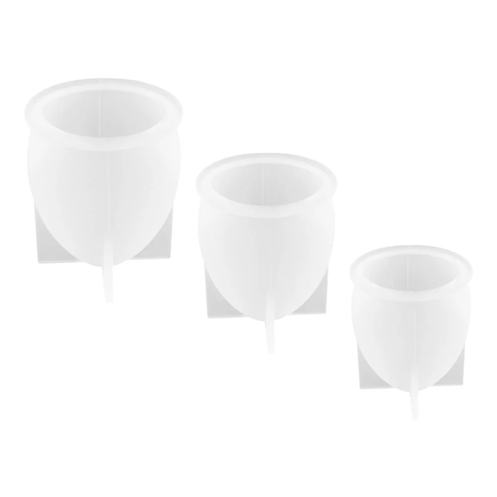 

3pcs Egg Shape DIY Resin Art Table Lamp Base Molds Egg Crystal Molds