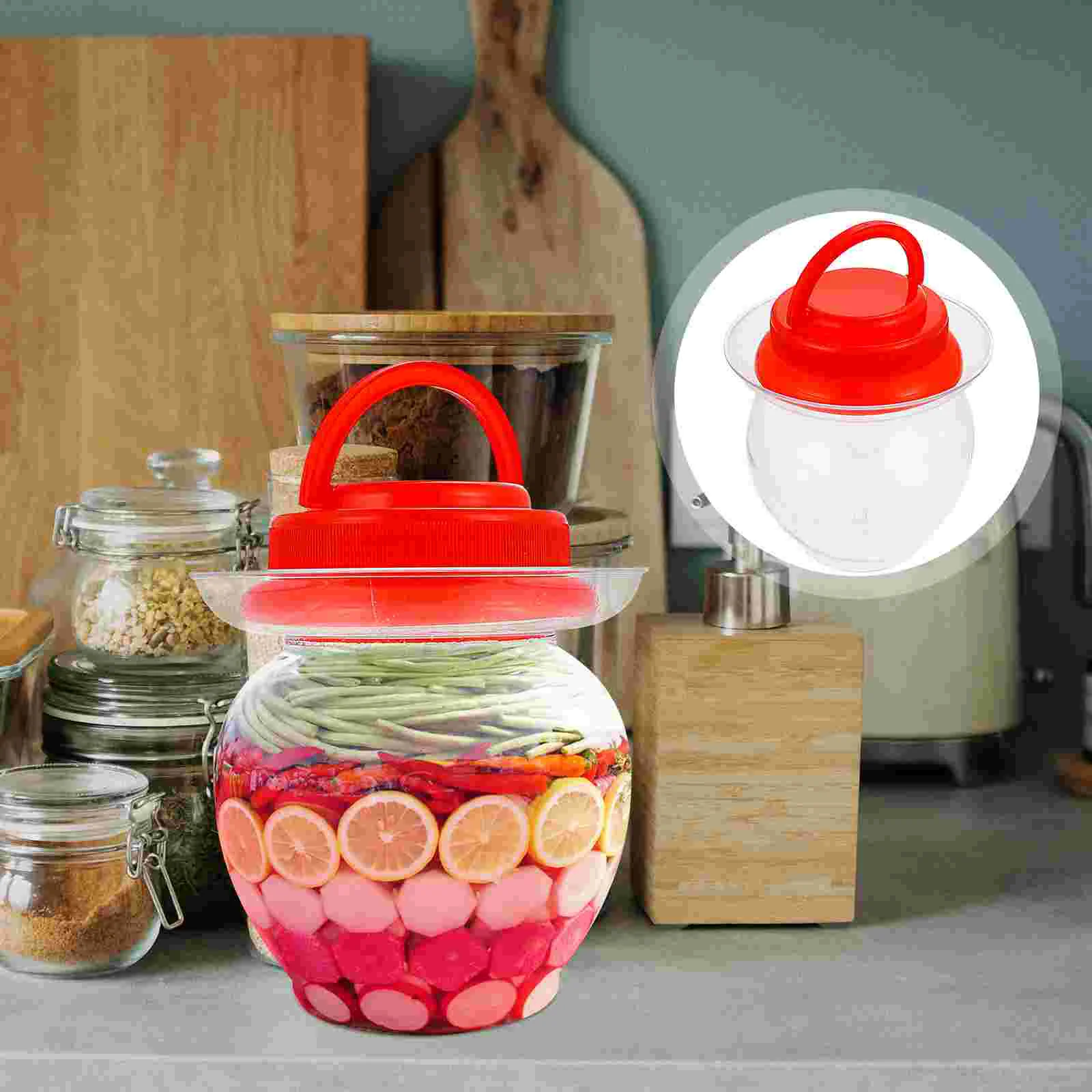 

Jar Fermentation Pickle Crock Fermenting Pot Kimchi Sauerkraut Chinese Brewing Kombucha Container Storagecanpickling Kitchen
