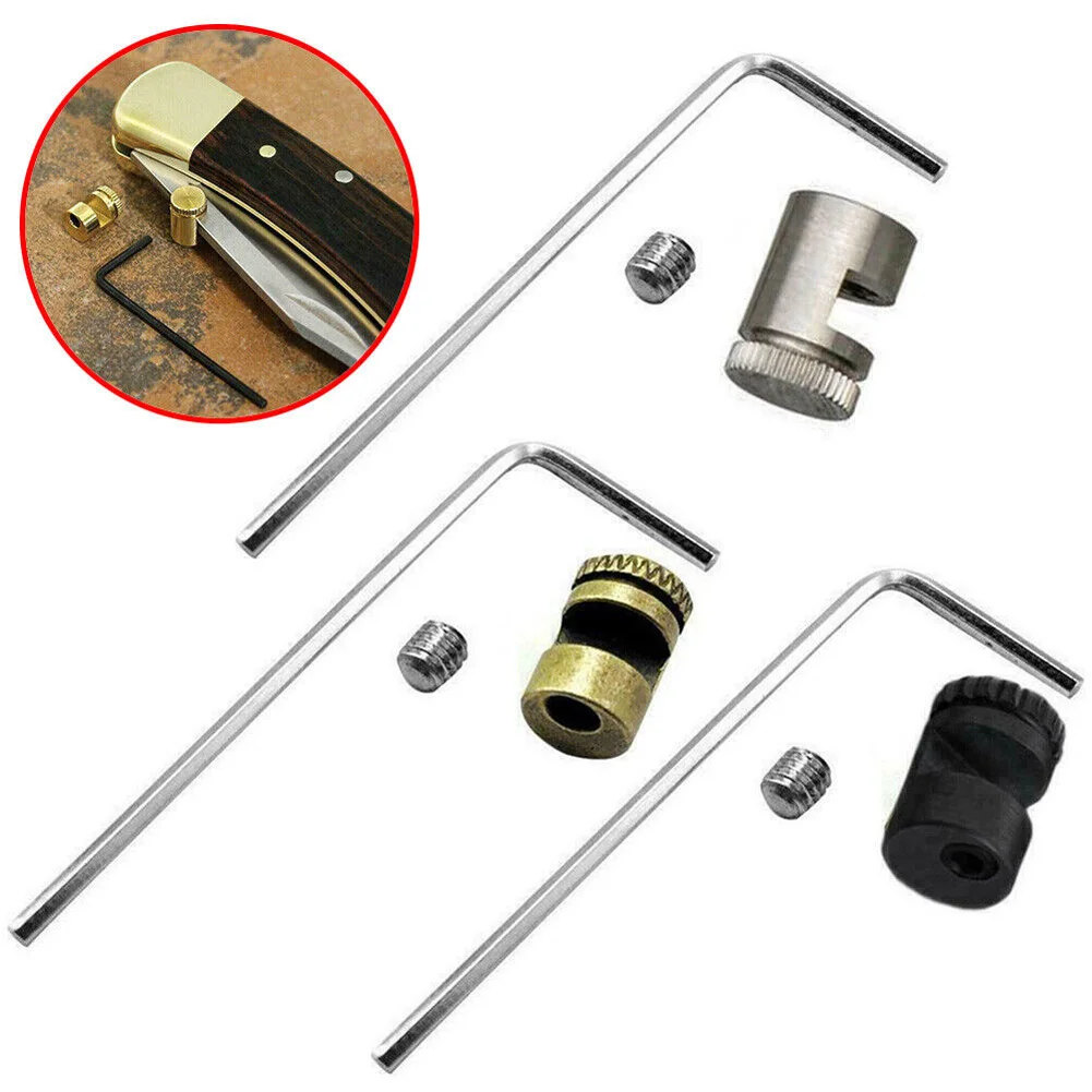 

For Knife 110 Thumb Stud Push Knife Button Thumb Stud Replacement 416 Steel Material Hex Wrench Camping Tool Accessories